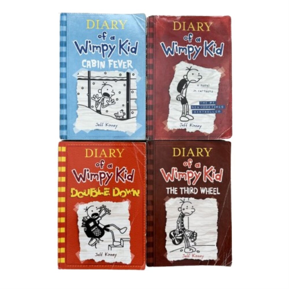 Bundle of 4 Wimpy Kid Paperback Books